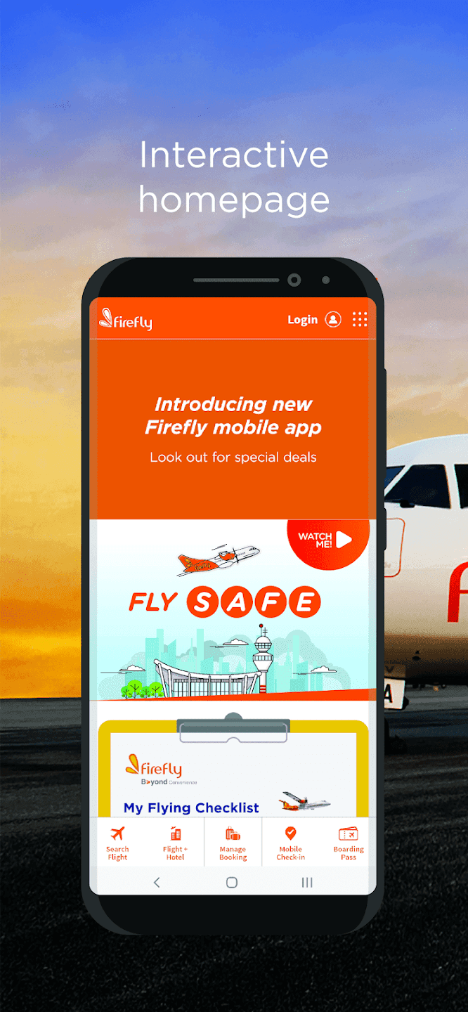 Firefly app — flight search