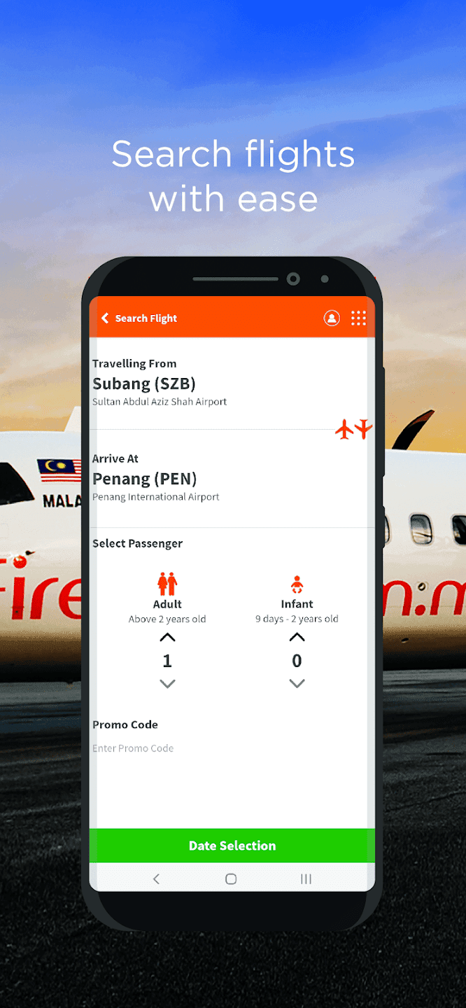 Firefly app — flight results