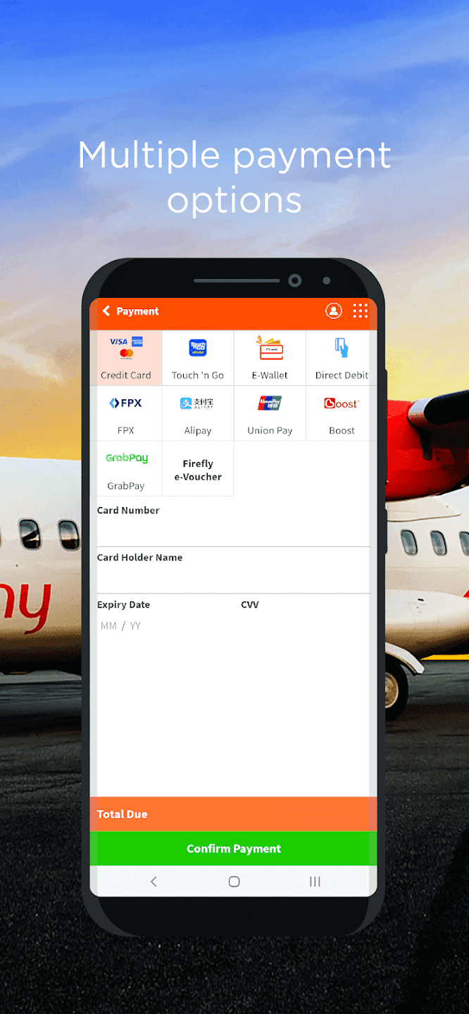 Firefly app — seat selection