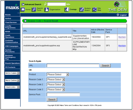 Maxis Reason Code Tagging — tagging workflow